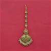 Antique Moti Tikka With Matte Gold Plating