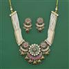 Antique Moti Necklace Set With Gold Plating