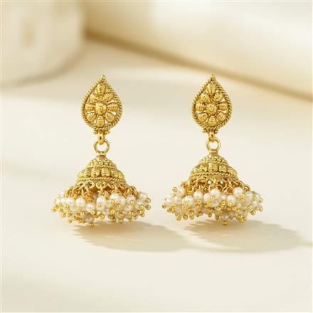Antique Jhumki With Gold Plating
