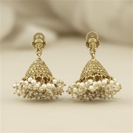 Antique Jhumki With Gold Plating