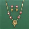 Antique Temple Necklace Set With Matte Gold Plating