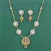 Antique Temple Necklace Set With Matte Gold Plating