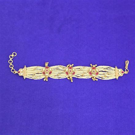 Antique Moti Bracelet With Carat Gold Plating