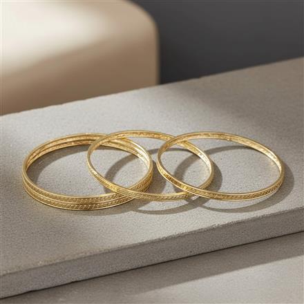 Antique Plain Gold Bangles With Gold Plating