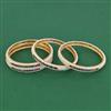 Antique Moti Bangles With Matte Gold Plating