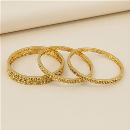 Antique Plain Gold Bangles With Gold Plating