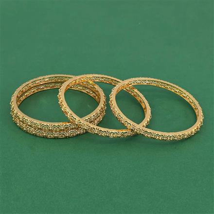Antique Plain Gold Bangles With Gold Plating