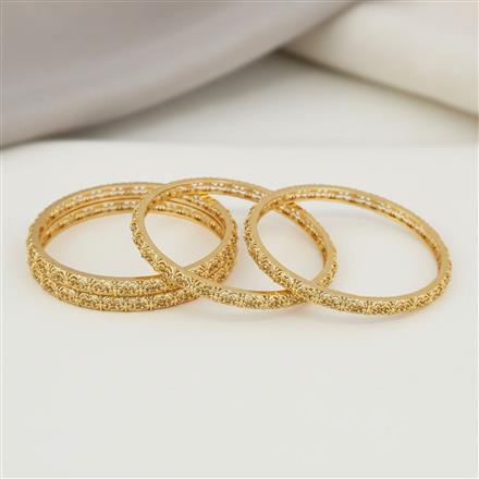 Antique Plain Gold Bangles With Gold Plating