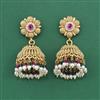 Antique Jhumki With Matte Gold Plating