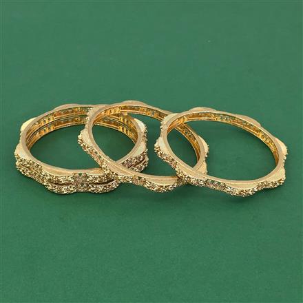 Antique Plain Gold Bangles With Gold Plating