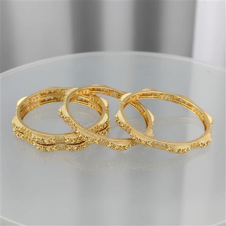 Antique Plain Gold Bangles With Gold Plating