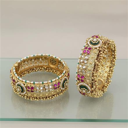 Antique Openable Bangles With Gold Plating
