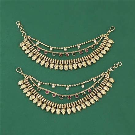 Antique Moti Ear Chain With Gold Plating