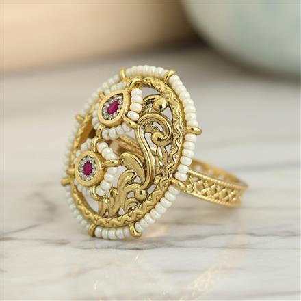 Antique Adjustable Ring With Gold Plating