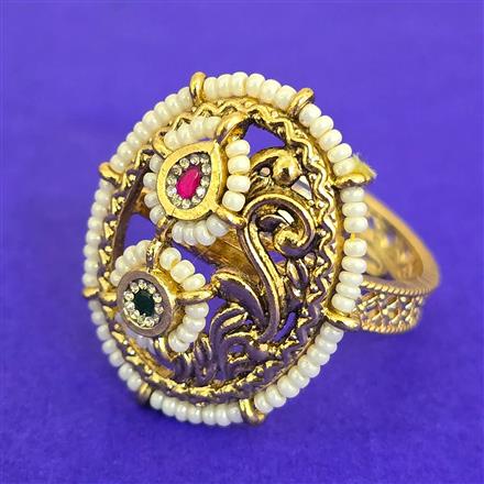 Antique Adjustable Ring With Gold Plating