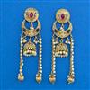 Antique Moti Earring With Mehndi Plating
