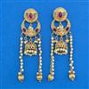 Antique Moti Earring With Mehndi Plating