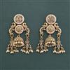 Antique Moti Earring With Matte Gold Plating