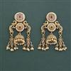Antique Moti Earring With Matte Gold Plating