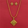 Antique Plain Gold Pendant Set With Gold Plating