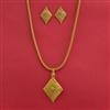 Antique Plain Gold Pendant Set With Gold Plating