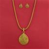 Antique Plain Gold Pendant Set With Gold Plating