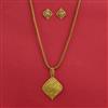 Antique Plain Gold Pendant Set With Gold Plating