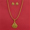 Antique Plain Gold Pendant Set With Gold Plating