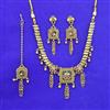 Antique Classic Necklace Set With Matte Gold Plating