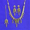 Antique Classic Necklace Set With Matte Gold Plating