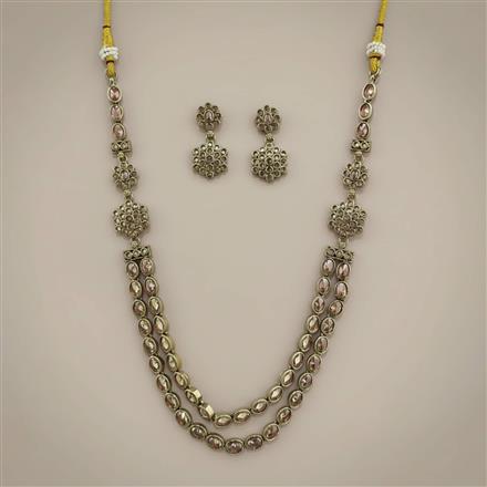 Antique Classic Necklace Set With Mehndi Plating