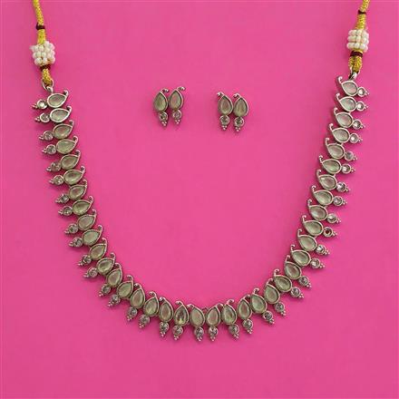 Antique Classic Necklace With Mehndi Plating