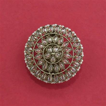 Antique Classic Brooch With Mehndi Plating