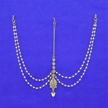 Antique Moti Damini With Mehndi Plating