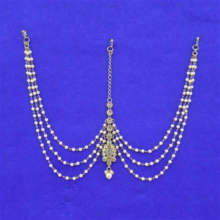 Antique Moti Damini With Mehndi Plating