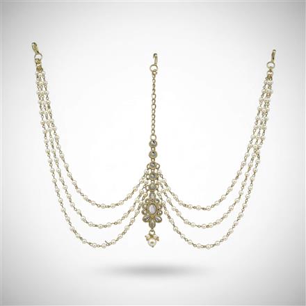 Antique Moti Damini With Mehndi Plating