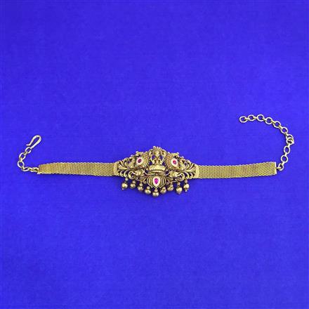 Antique Temple Baju Band With Matte Gold Plating