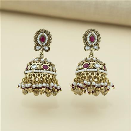 Antique Jhumki With Gold Plating