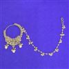 Antique Moti Nose Ring With Mehndi Plating