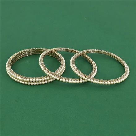 Antique Moti Bangles With Mehndi Plating