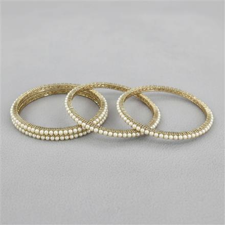 Antique Moti Bangles With Mehndi Plating