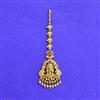 Antique South Indian Tikka With Matte Gold Plating