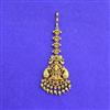 Antique Temple Tikka With Matte Gold Plating