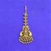 Antique Temple Tikka With Matte Gold Plating