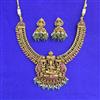 Antique South Indian Necklace Set With Matte Gold Plating