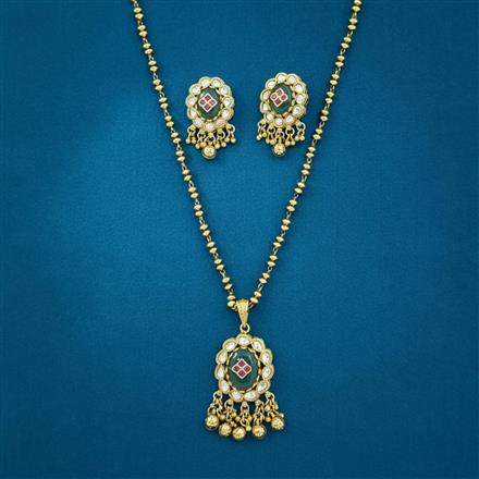 Antique Classic Pendant Set With Gold Plating