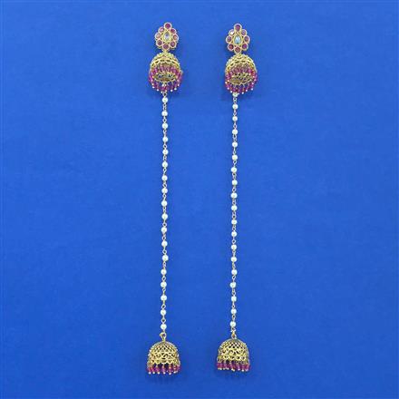 Antique Kashmiri Jhumki With Gold Plating