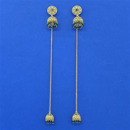 Antique Kashmiri Jhumki With Gold Plating