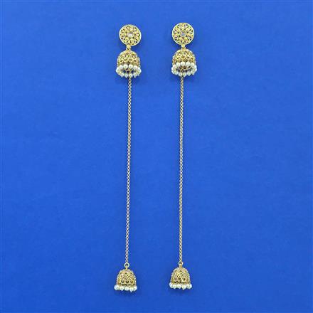 Antique Kashmiri Jhumki With Gold Plating