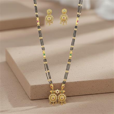 Antique Pearl Mangalsutra With Gold Plating